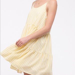 Striped Yellow Tier Summer Dress